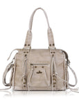 Vintage PU Leather Studded Shoulder Tote Bag for Travel