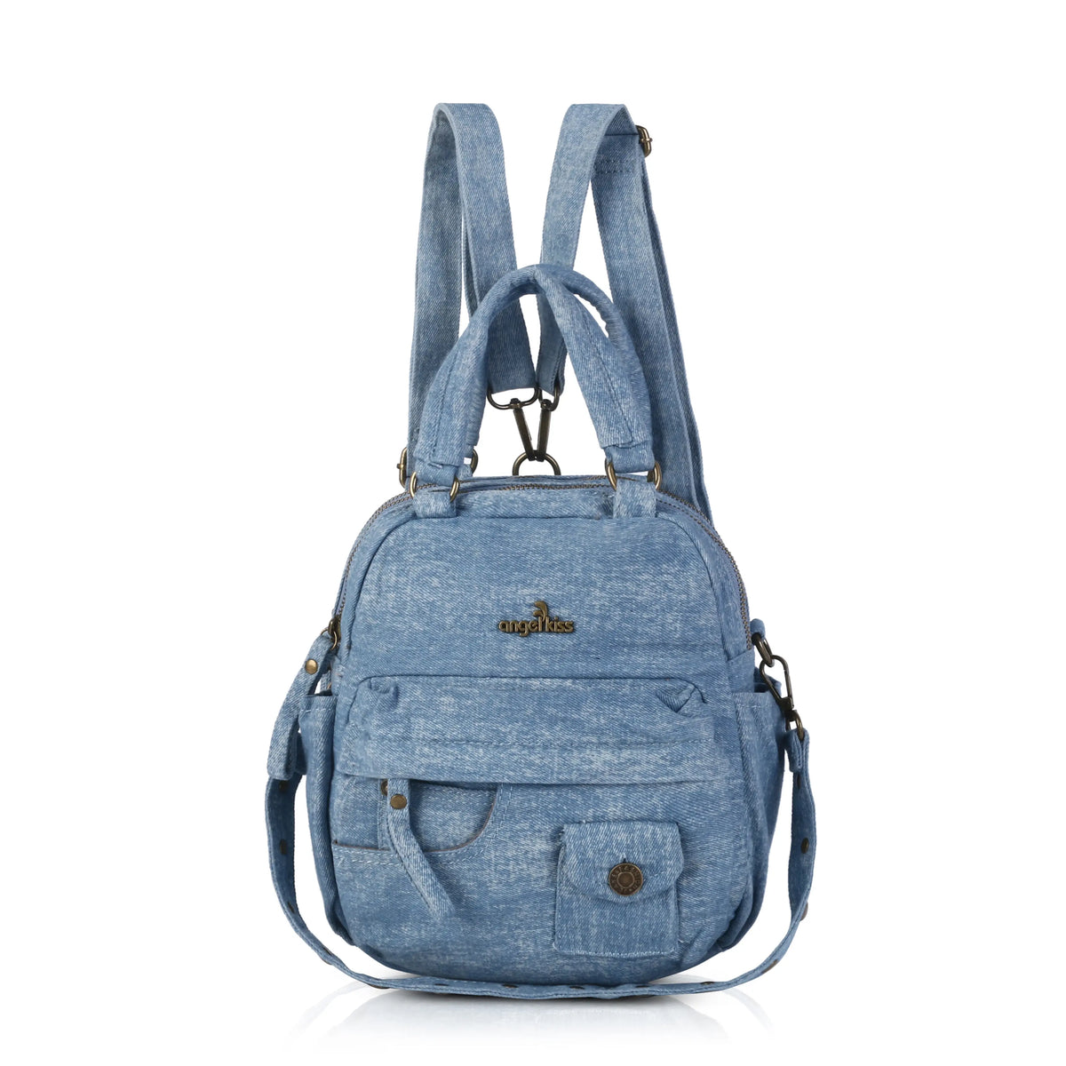 Classic Small Denim Backpack For Women – Angel Kiss