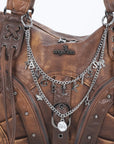 Y2K Vintage Letter Charm Bag Chain with Butterfly and Star Pendants