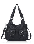 Women's Biker Purses Moto Shoulder Bag Medium Studded Handbags