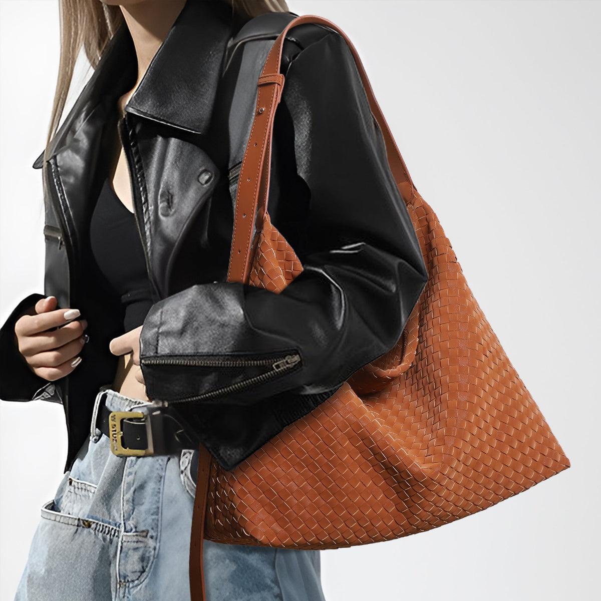 Angel Kiss vintage woven bag women's tote bag-Angelkiss Bag