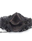 Lace-Up Moto Multi-Pocket Shoulder Bag
