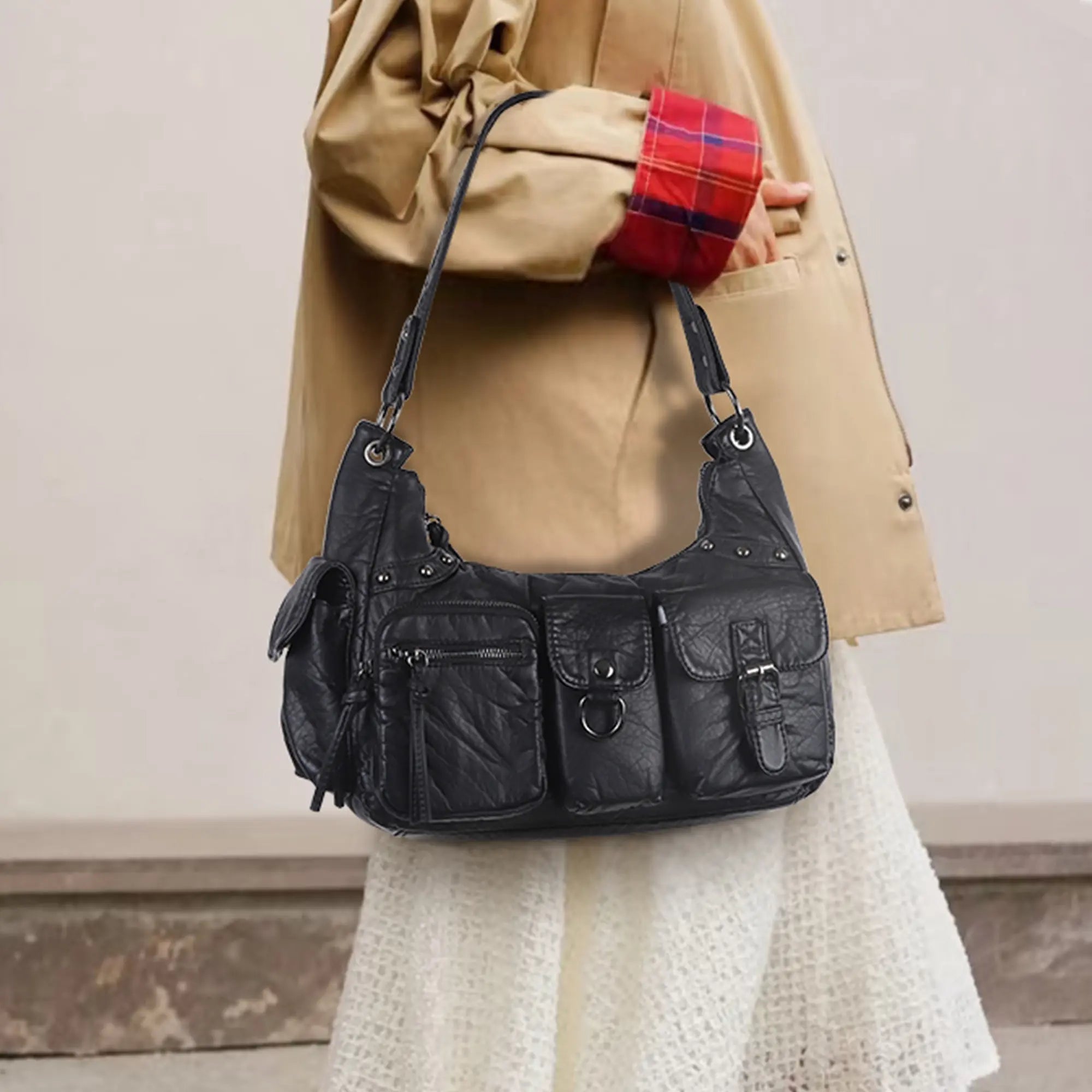 Small Multi-Pocket Shoulder &amp; Crossbody Bag