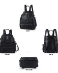Soft Vintage Vegan Leather Mini Backpack for School & Work