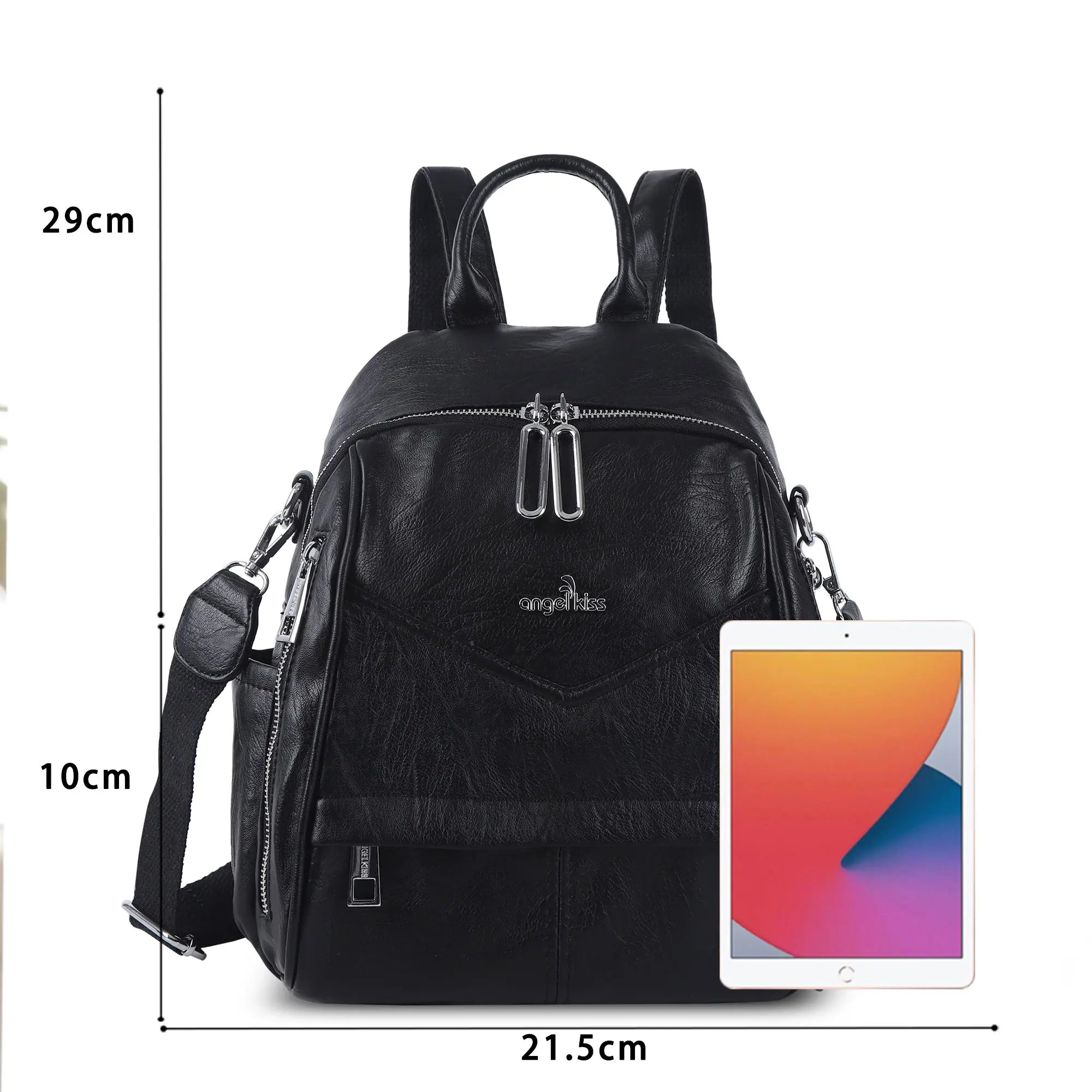 Soft Vintage Vegan Leather Mini Backpack for School &amp; Work