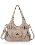 Multiple Zipper Crossbody Grunge Retro Bag
