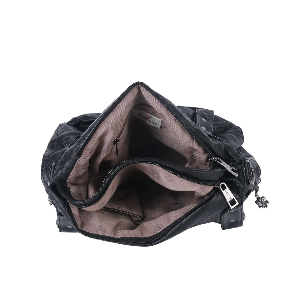 Women's Biker Purses Moto Shoulder Bag Medium Studded Handbags