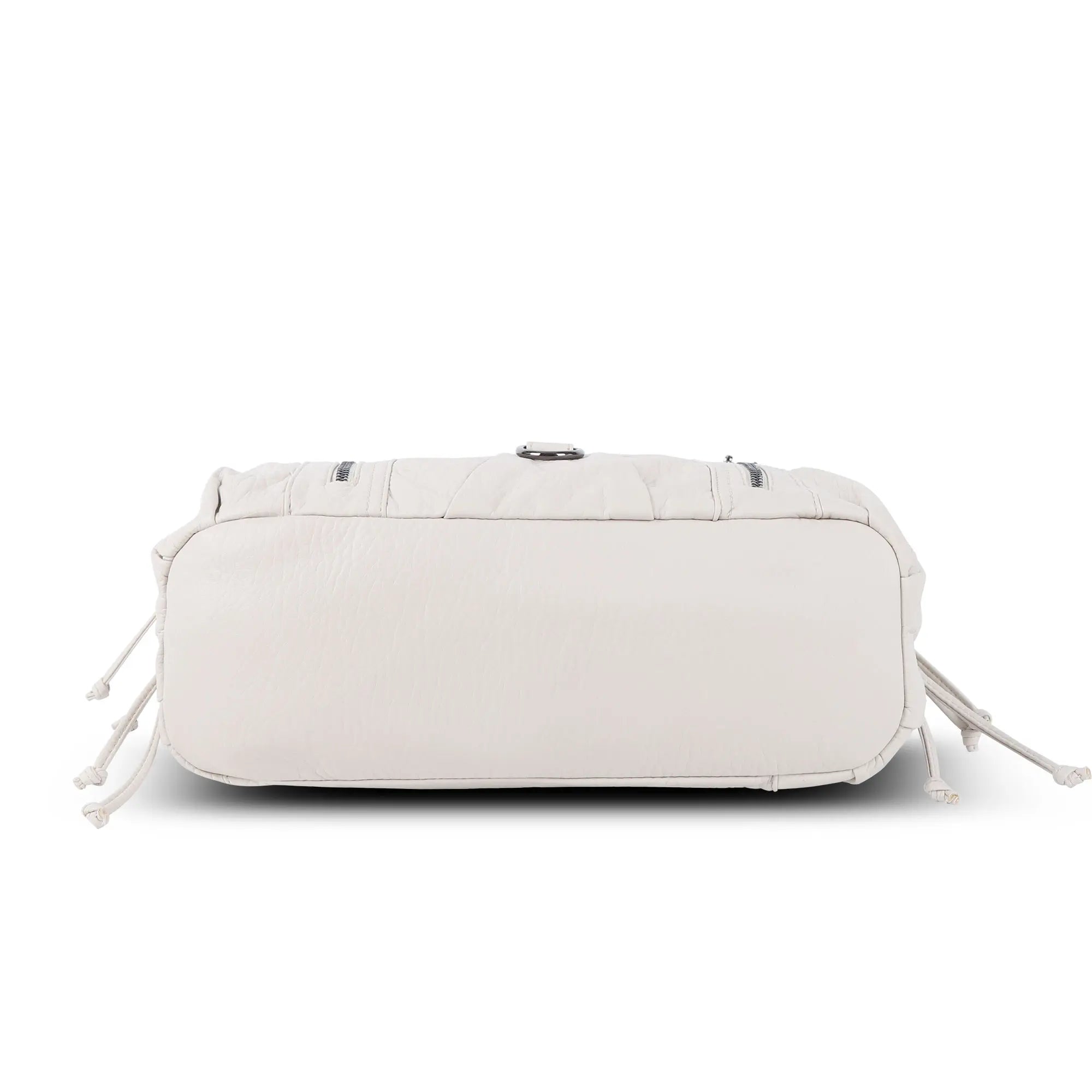 Women’s Vintage Utility Shoulder Bag with Layered Zip Pockets