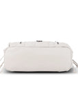 Women’s Vintage Utility Shoulder Bag with Layered Zip Pockets