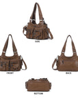 Women’s 2000s Cargo Multi-Pocket Shoulder Bag with Crossbody Strap