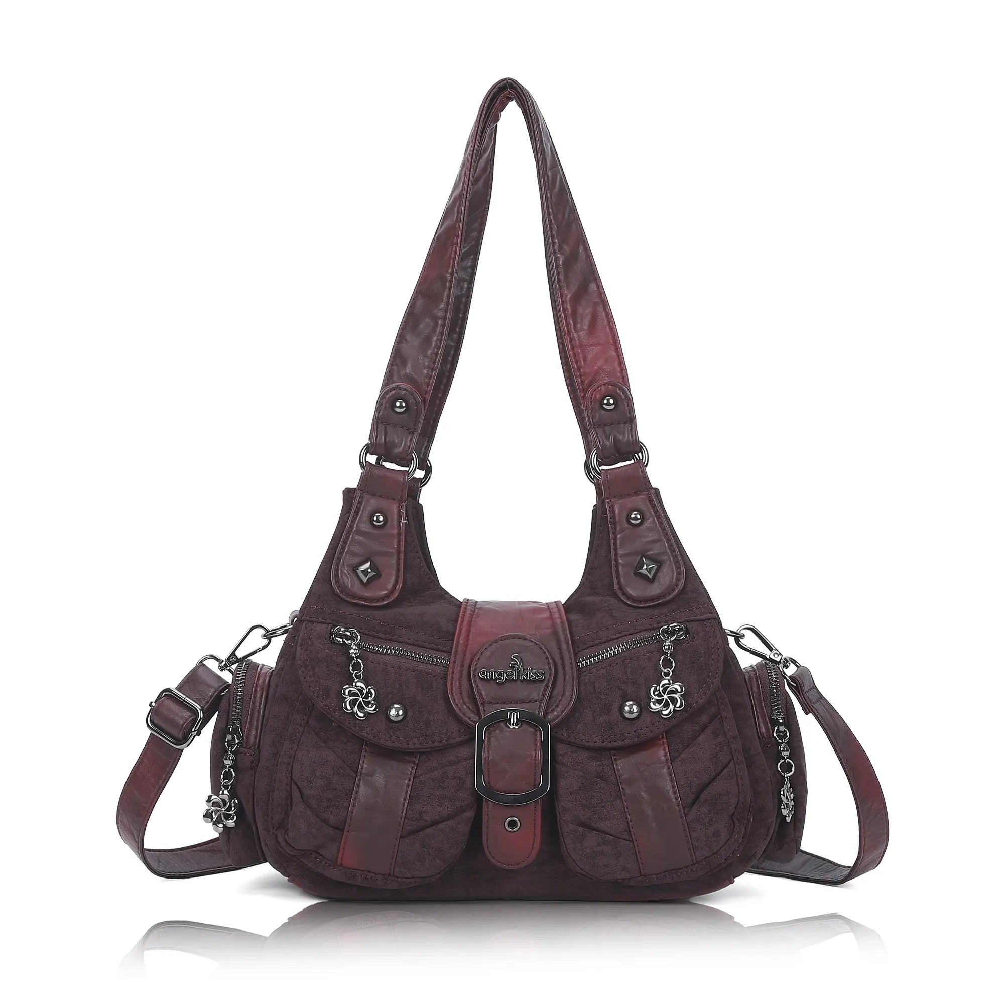 Vintage Moto Multi-Pocket Satchel Bag