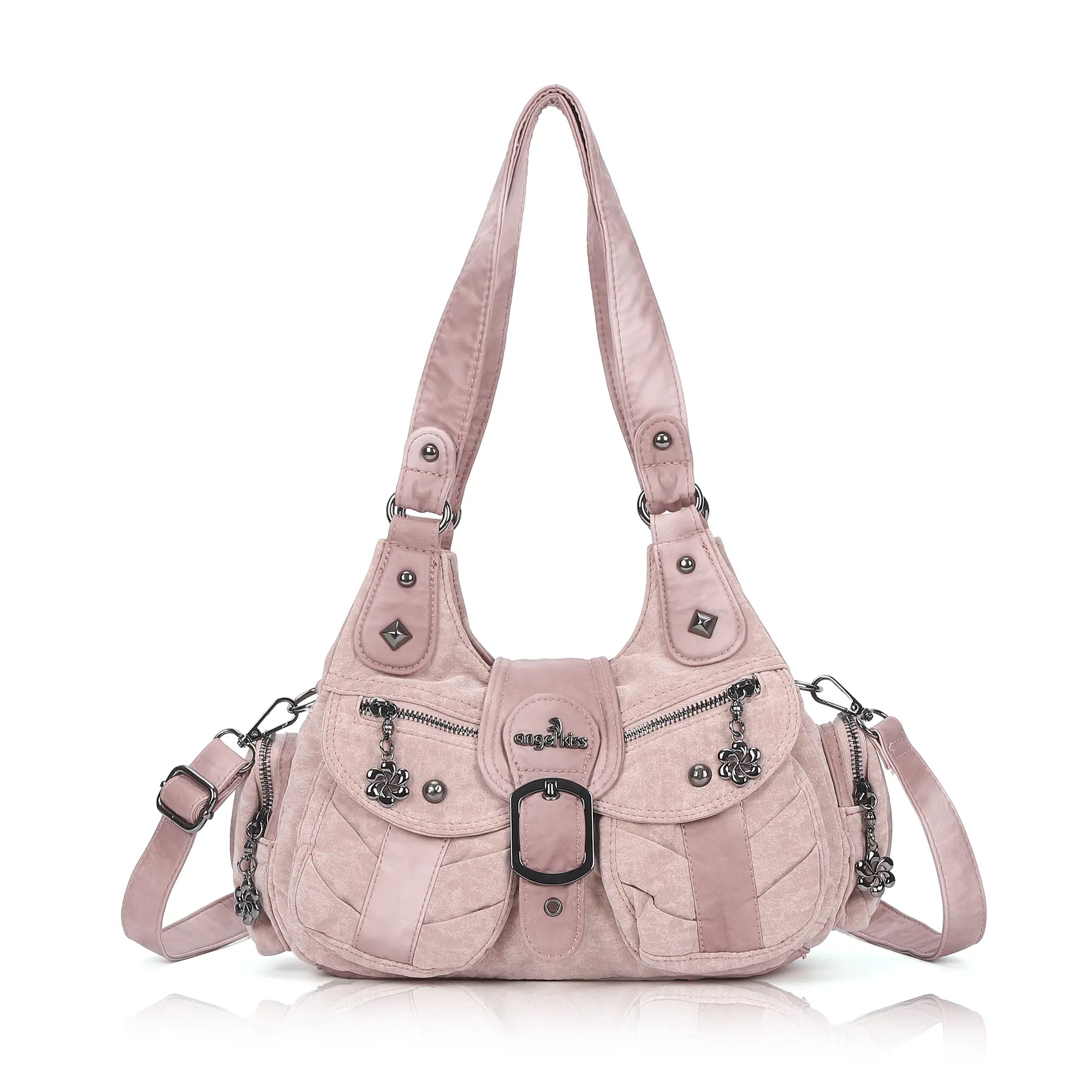 Vintage Moto Multi-Pocket Satchel Bag