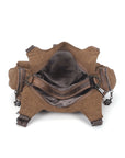 Vintage Moto Multi-Pocket Satchel Bag