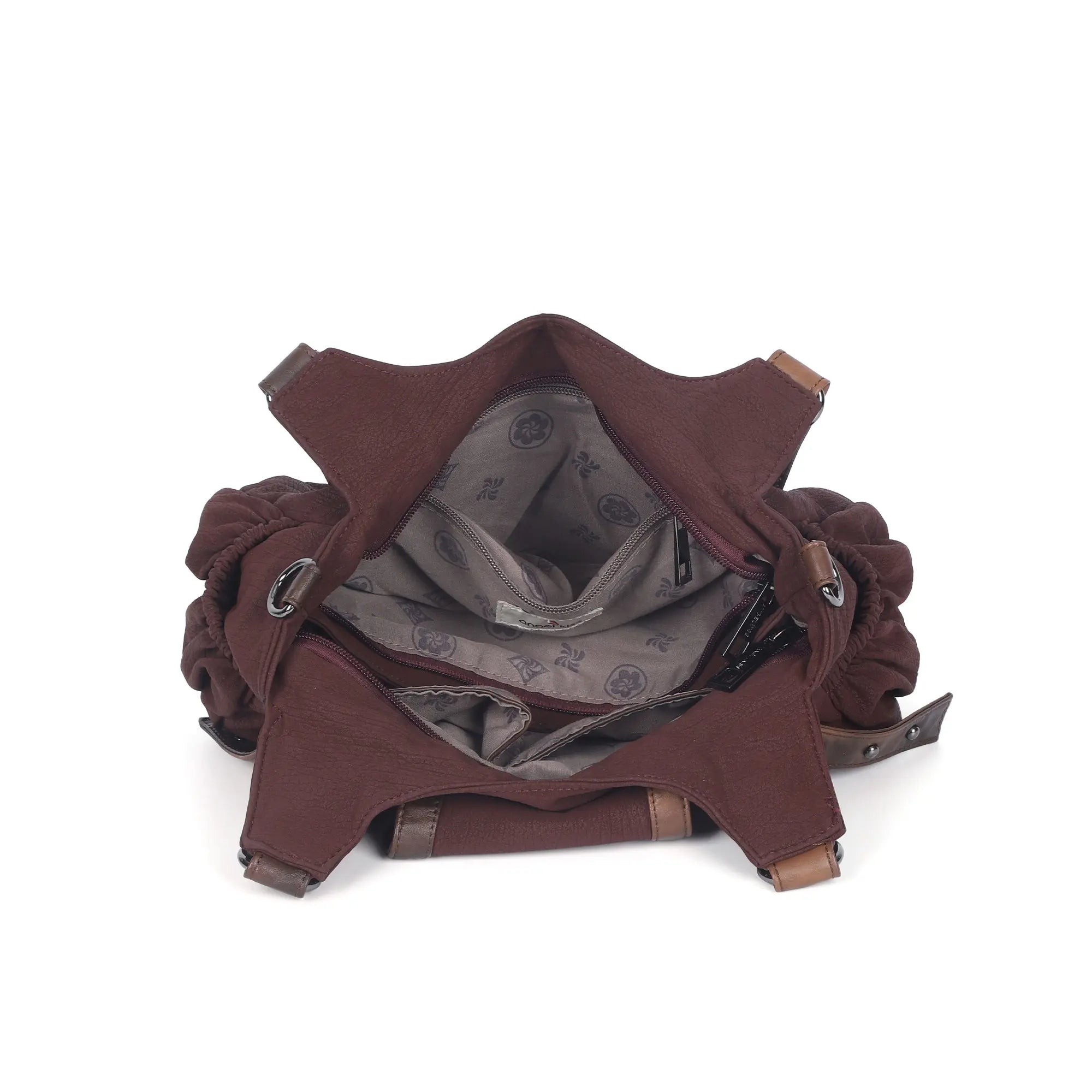 Vintage Utility Organizer Shoulder Bag