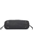 Studded Multi-Pocket Moto Shoulder Bag