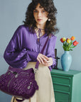 Women Large capacity hobo  Handbag Washed PU Leather-Angelkiss Bag