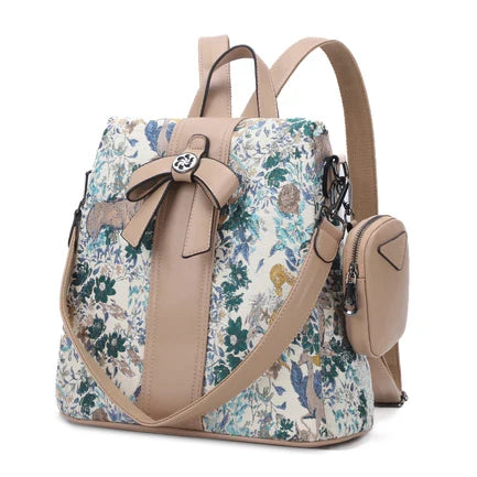 Tie dye checked daily lightweight backpack-Angelkiss Bag