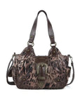 Y2K Leopard Print Studded Large Satchel Bag
