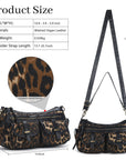 Small Shoulder Bag with Front Pockets and Chain Details