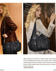 Large Multi-Pocket Convertible Hobo Bag