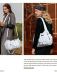 Large Multi-Pocket Convertible Hobo Bag