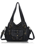 Large Multi-Pocket Convertible Hobo Bag