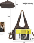 Large Multi-Pocket Convertible Hobo Bag