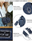 Large Multi-Pocket Convertible Hobo Bag