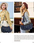 Large Multi-Pocket Convertible Hobo Bag