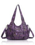 Tie-Dye Multi-Zip Hobo Shoulder Crossbody Bag