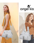 Tie-Dye Bag Womens Y2K Hobo Purse Faux Leather