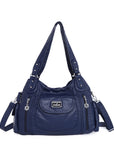Women  handbag with High Quality Washed PU Multi Purpose tote bag-Angelkiss Bag