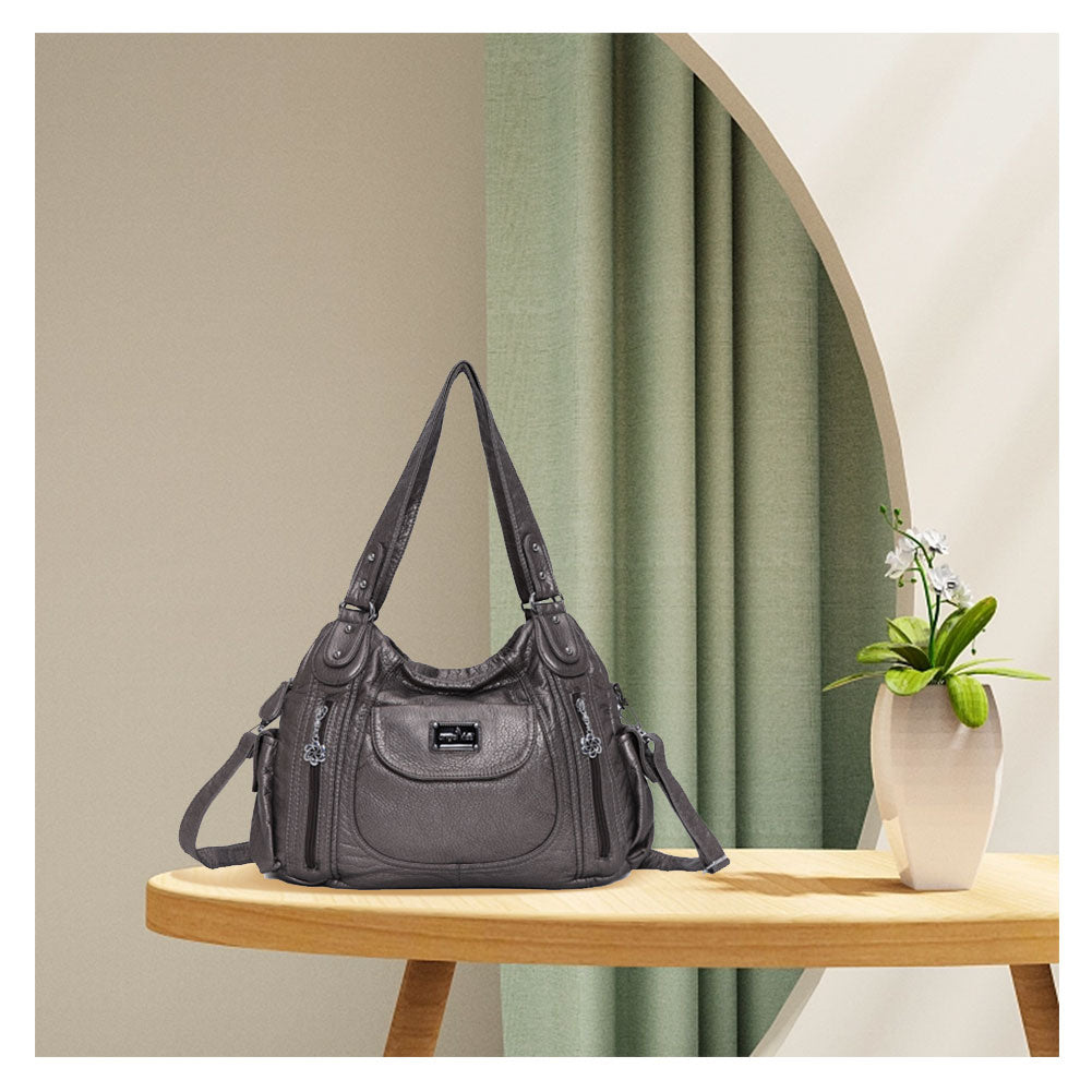 Women  handbag with High Quality Washed PU and Multi-pack-Angelkiss Bag