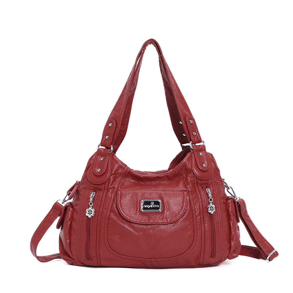 Women  handbag with High Quality Washed PU and Multi-pack-Angelkiss Bag