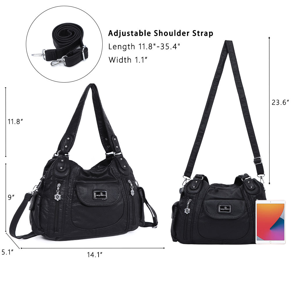Women  handbag with High Quality Washed PU and Multi-pack-Angelkiss Bag
