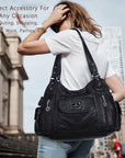 Women  handbag with High Quality Washed PU and Multi-pack-Angelkiss Bag