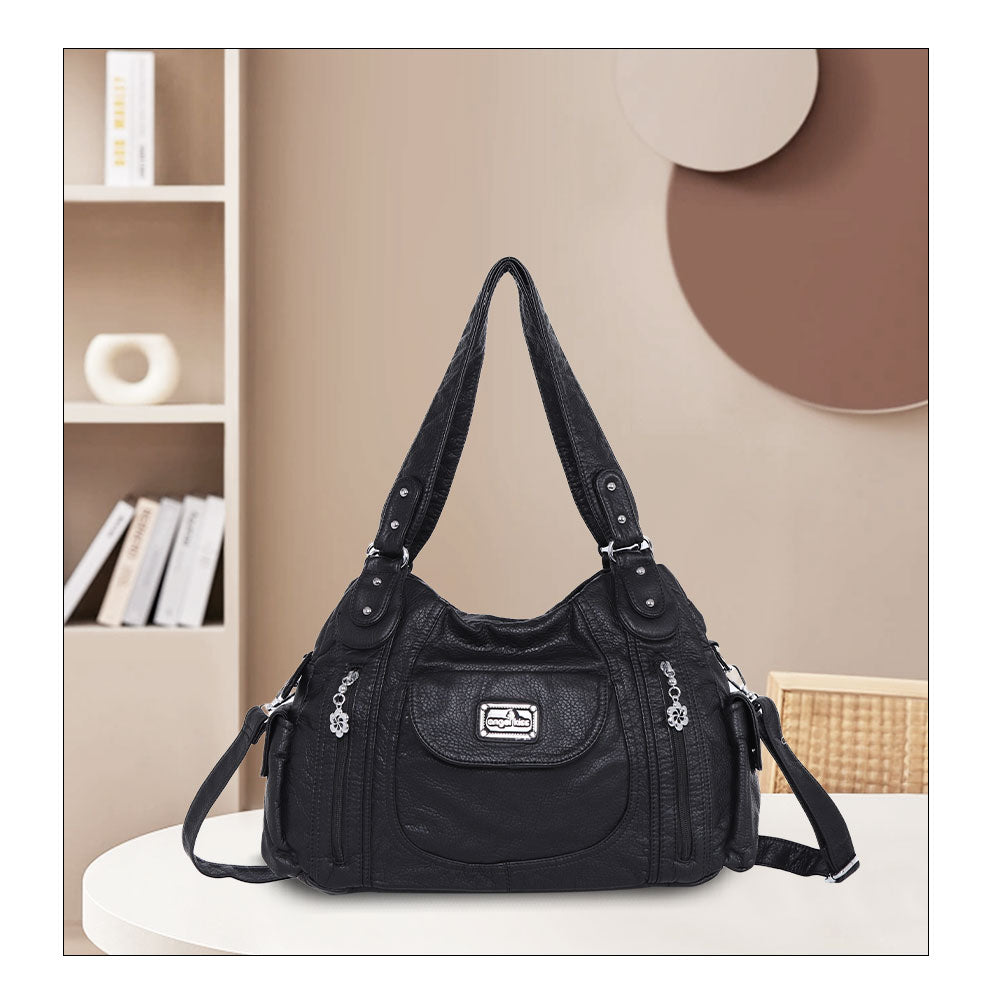 Women  handbag with High Quality Washed PU and Multi-pack-Angelkiss Bag