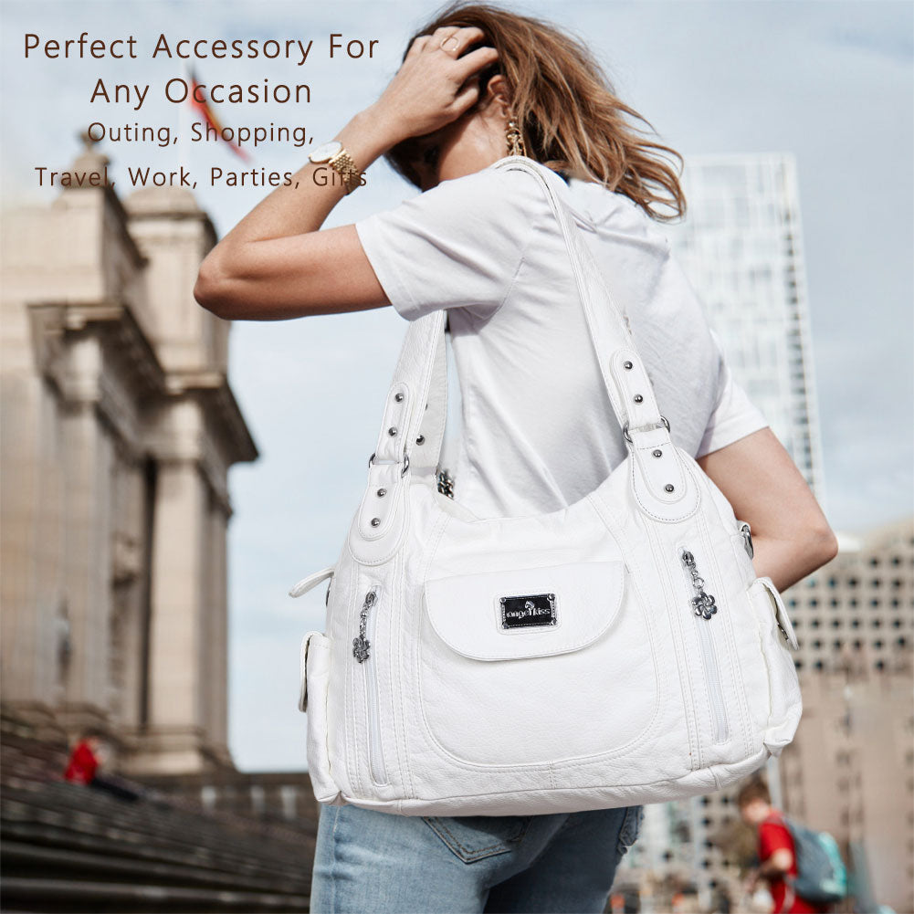 Women  handbag with High Quality Washed PU and Multi-pack-Angelkiss Bag