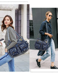 Distressed PU Crossbody Hobo Bag