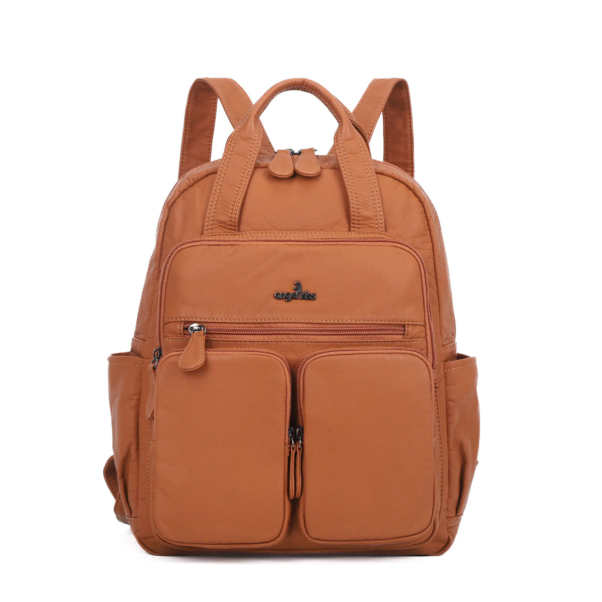 Washed Large Capacity Multi-Pocket Backpack