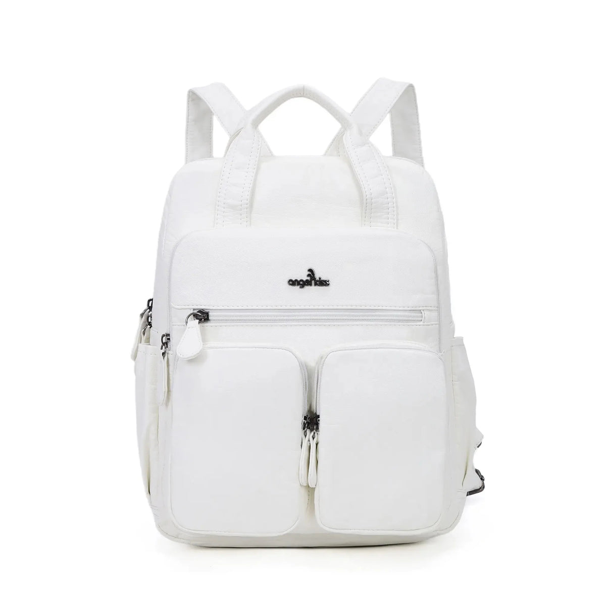 Washed Large Capacity Multi-Pocket Backpack