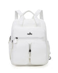 Washed Large Capacity Multi-Pocket Backpack