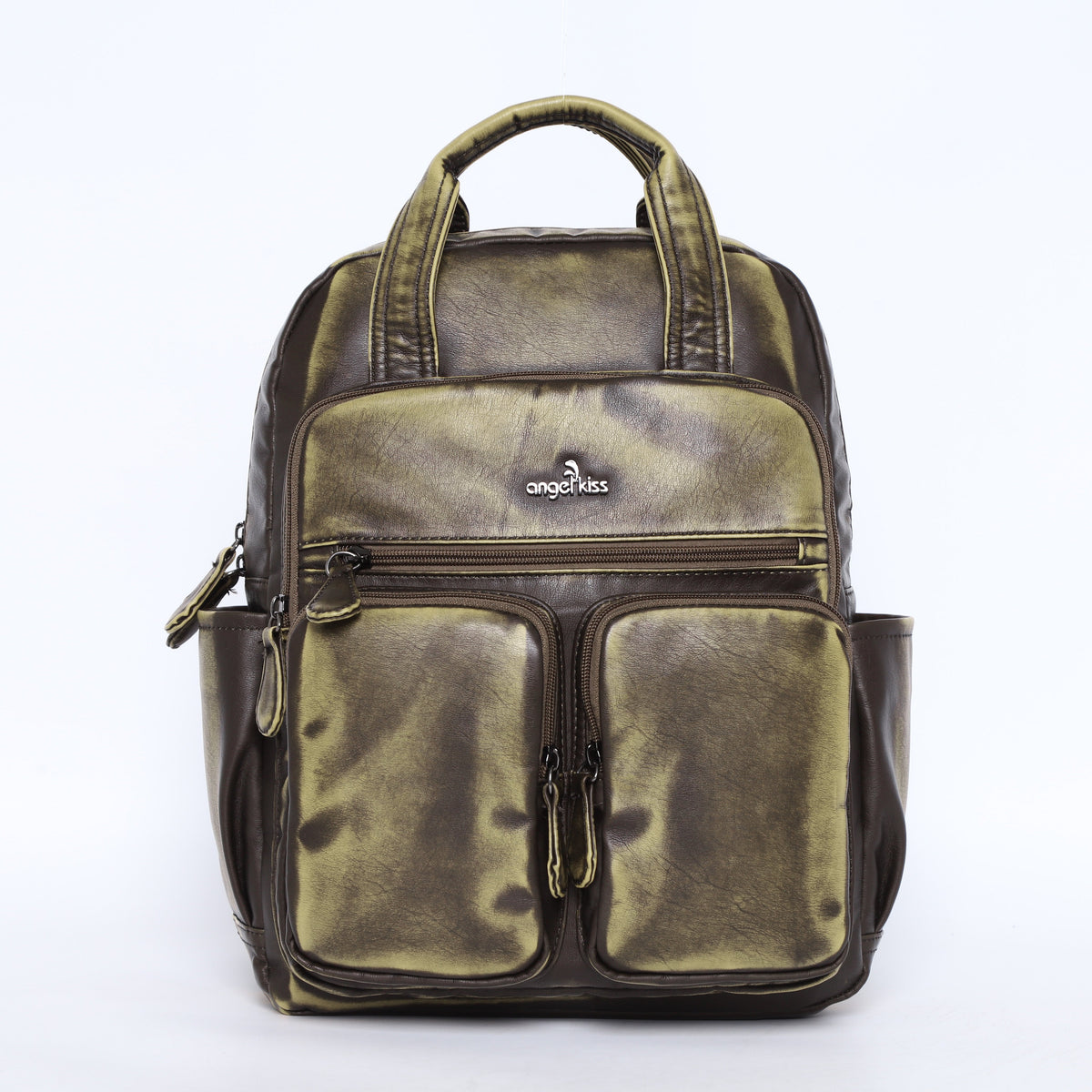 Retro large capacity stylish comfortable durable backpack-Angelkiss Bag