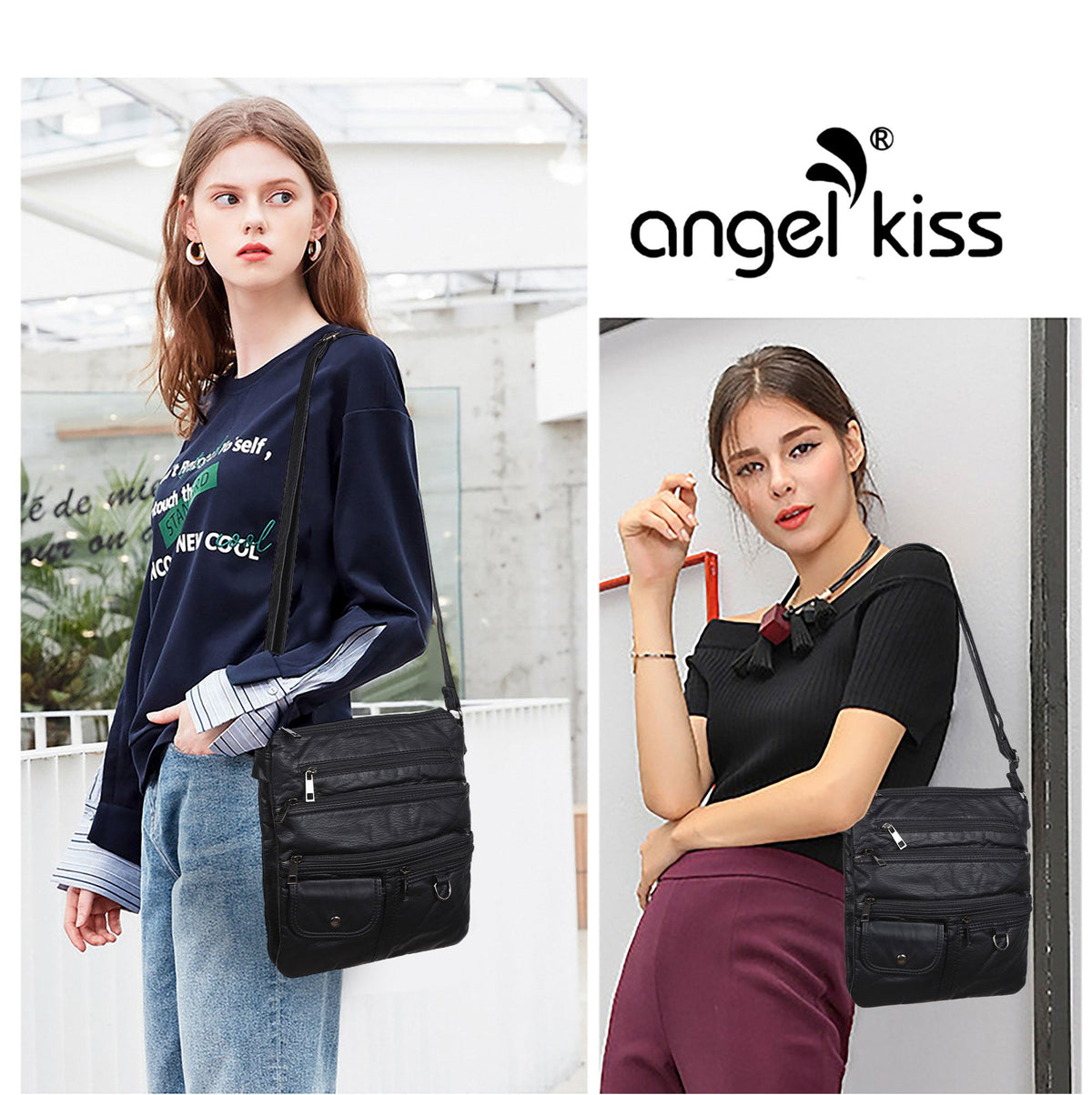 Small Retro Crossbody Pocket Purse-Angelkiss Bag
