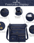 Vintage solid color fashion crossbody bag-Angelkiss Bag