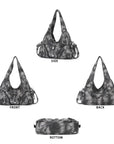 Cloud-Inspired Tie-Dye Large Hobo Shoulder Bag