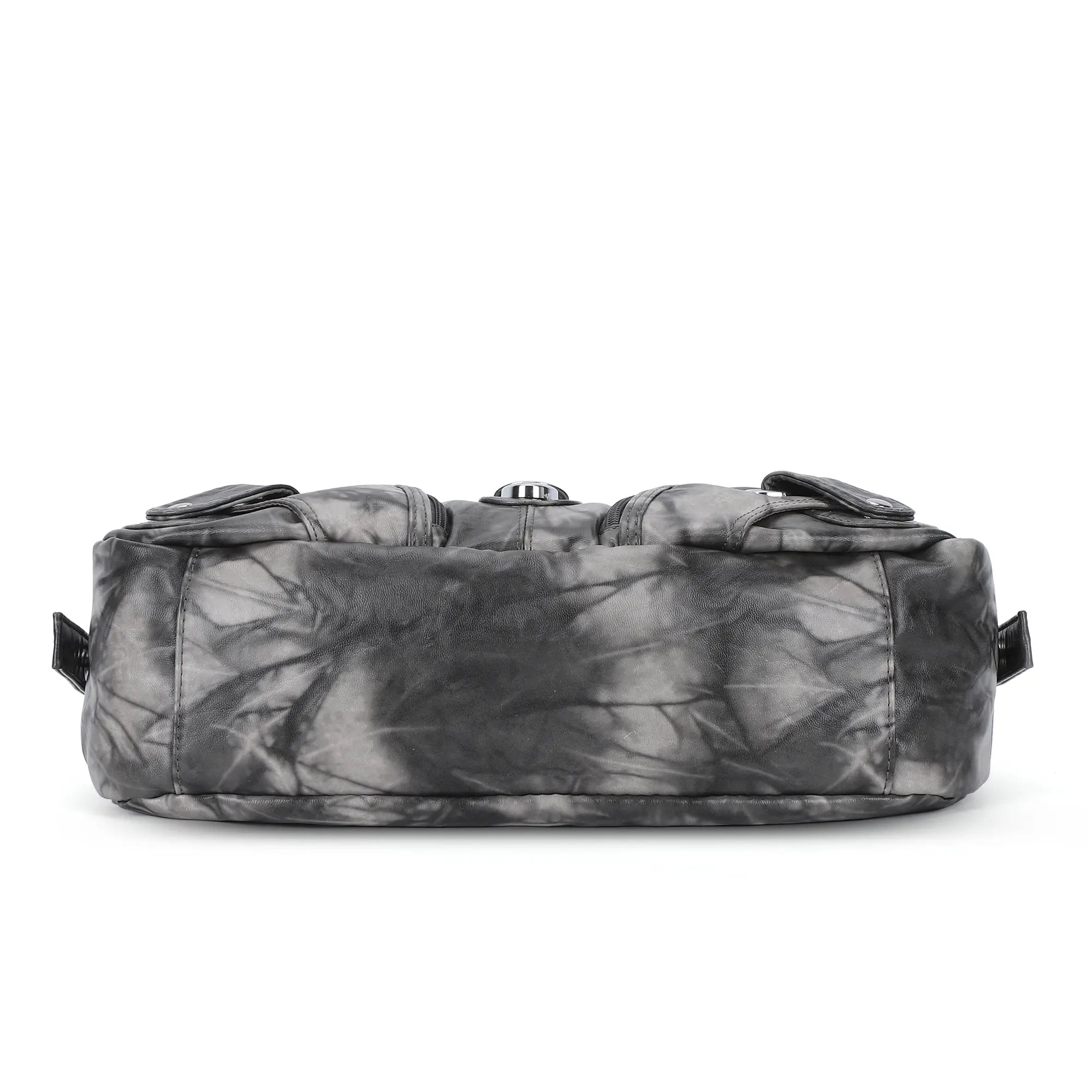 Cloud-Inspired Tie-Dye Large Hobo Shoulder Bag