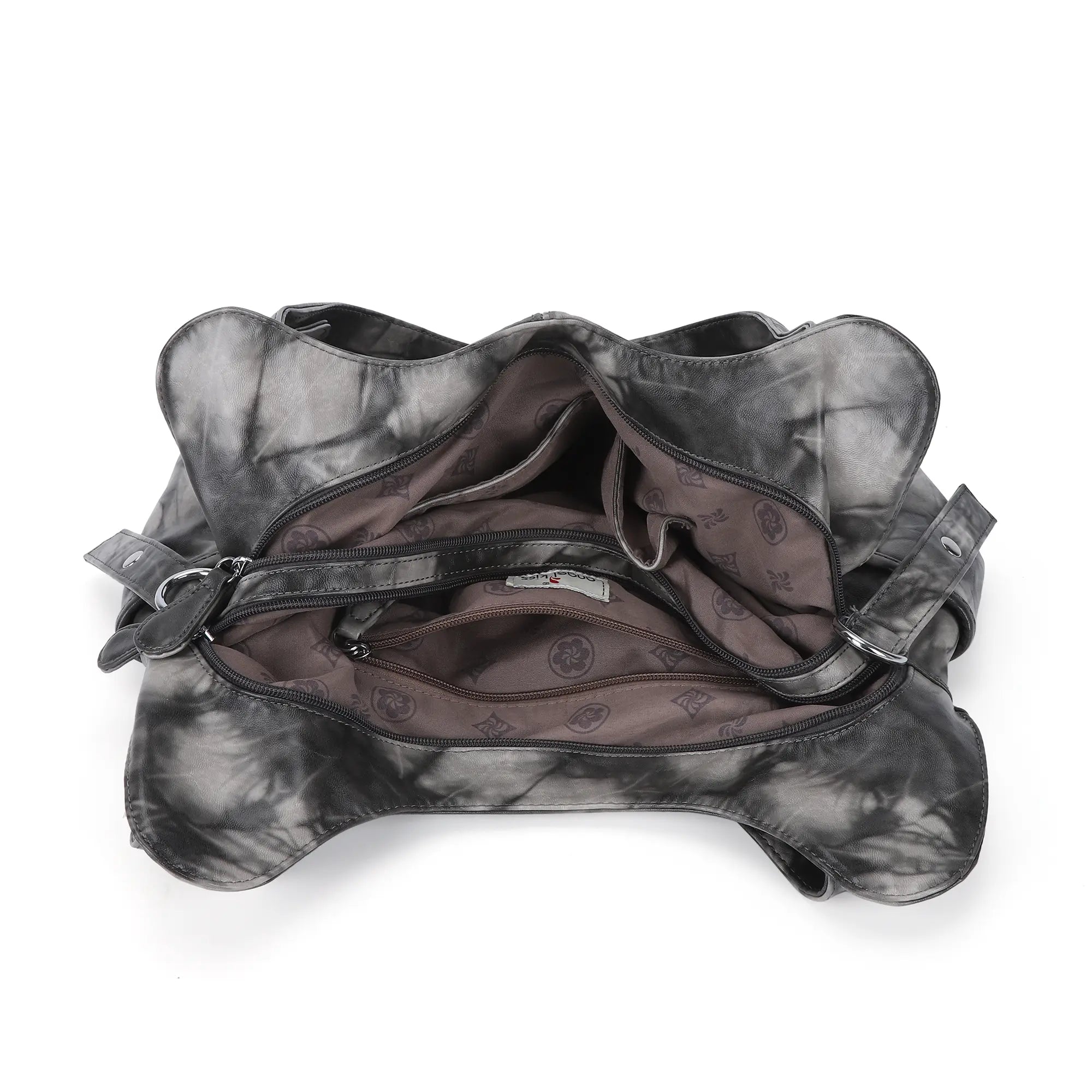 Cloud-Inspired Tie-Dye Large Hobo Shoulder Bag
