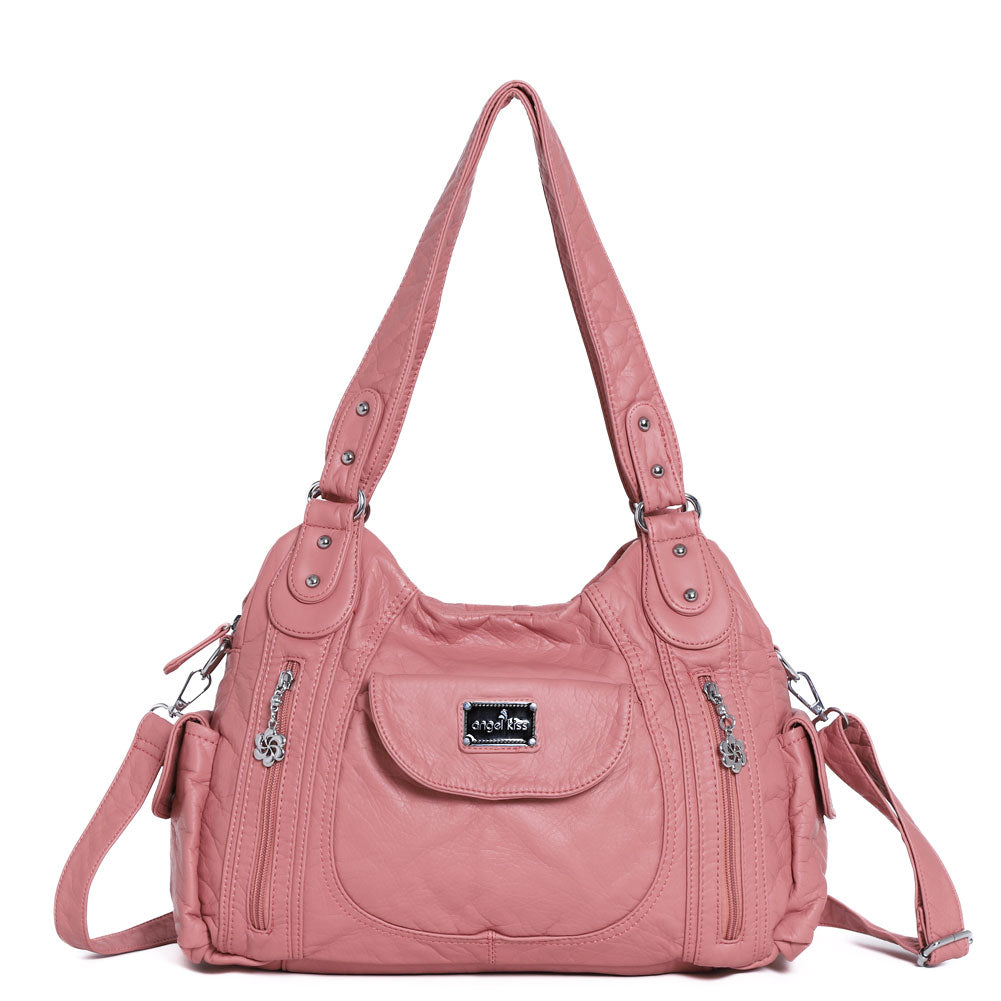 Women  handbag with High Quality Washed PU and Multi-pack-Angelkiss Bag