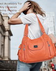 Women  handbag with High Quality Washed PU and Multi-pack-Angelkiss Bag